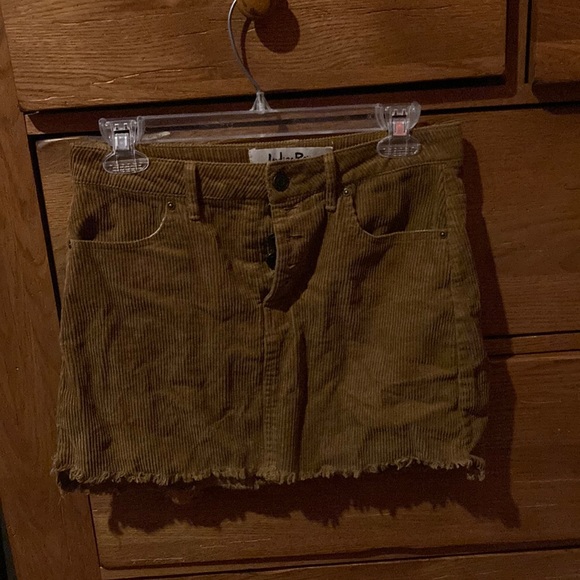 Indigo Reign Corduroy Tan Mini Skirt ༄ - Picture 1 of 1